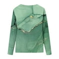 thumbnail image 4 of Pompotops Femmes Dames Col Rond Hauts Amples Décontractés T-Shirts Imprimés Blouse à Manches Longues en Solde, 4 of 5