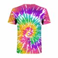 thumbnail image 3 of Patlollav Womens Crewneck Short Sleeve Tie-Dye Print Pattern Casual Tops Print Shirts, 3 of 6