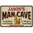 thumbnail image 1 of JASON'S Man Cave Sign 8 x 12 High Gloss Metal 208120011027, 1 of 1