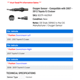 thumbnail image 2 of Oxygen Sensor - Compatible with 2007 - 2012 Toyota FJ Cruiser 2008 2009 2010 2011, 2 of 2