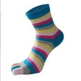thumbnail image 2 of 6 Pairs Toe Socks 5 Finger Cotton Wicking Athletic Fit Women Shoe Sizes 6-9 (US), 2 of 7