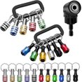 thumbnail image 1 of 12PCS Drill Bit Holder Keychain, 11PCS Bit Holder Cool Gadgets/ 105° Right Angle Drill Driver for Impact Driver Extension, 1 of 7