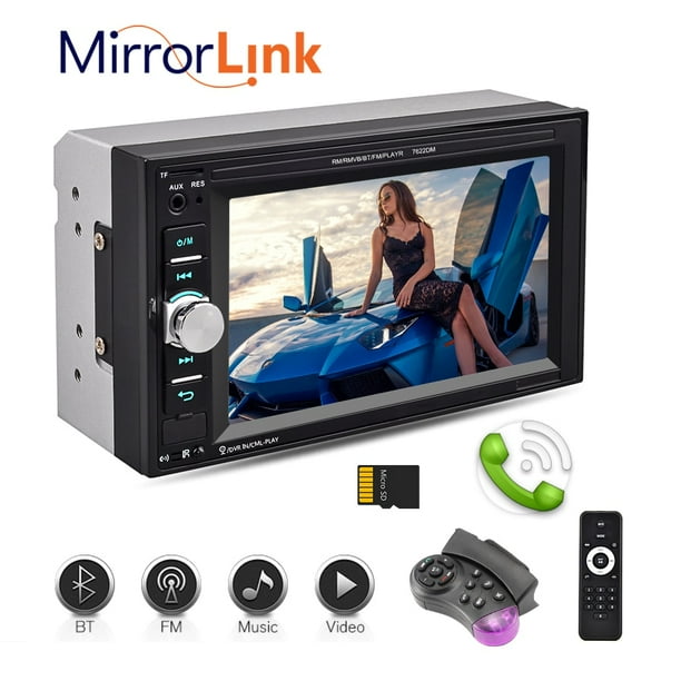 2 din Universal Multimedia Car Player Audio Stereo Radio 6.2 inch Touch