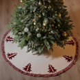 thumbnail image 2 of Christmas Tree Skirt Cable Knit Knitted Thick Rustic Tree Skirt For Xmas Holiday Decoration 3D Christmas Tree, 2 of 8