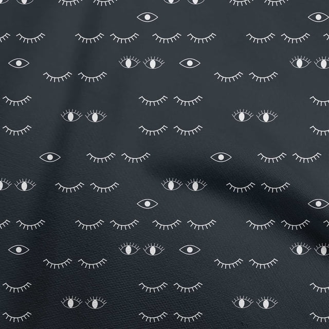 oneOone Rayon Black Fabric Eye Print Sewing Craft Projects Fabric Prints By Yard 56 Inch Wide