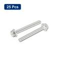 thumbnail image 2 of Uxcell M5x40mm Phillips Hex Head Flange Bolts, 25 Pack 304 Stainless Steel Screws, 2 of 4