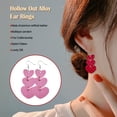 thumbnail image 4 of Pendientes Multicapa Labio Oreja Cuelga Aro en forma de corazón Pendiente colgante Favores de fiesta Regalo del día de San Valentín Banquete Ropa, zapatos y accesorios Miscelánea labio plateado Qarigey  AP010113-08, 4 of 6