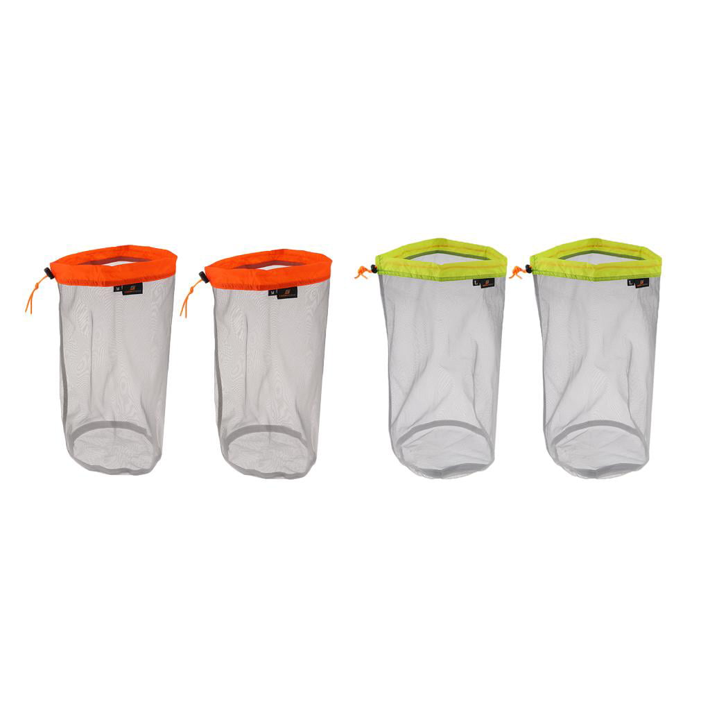 4PCS Waterproof Travel Bags Polyester+Mesh Storage Mesh Bag with Drawstring Bag 