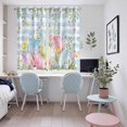 thumbnail image 4 of Easter Eggs Kitchen Curtains Window Panels, Spring Daisy Eucalyptus Leaves Blue Plaid Insulated Window Treatment Curtain, Grommet Curtains for Bedroom/Living Room/Bathroom, 2 Piece 52"Wx63"L, 4 of 8
