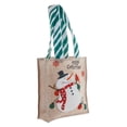 thumbnail image 1 of Bolsa de dulces navideños Tela de saco Decoración navideña para niños Niñas (Muñeco de nieve), 1 of 4