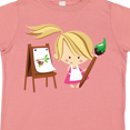 thumbnail image 4 of Inktastic Artist Girl with Easel Girls Toddler T-Shirt, 4 of 5