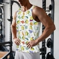 thumbnail image 5 of Honeii Orange Green Avocado Pattern Men's Workout Tank Top Casual Sleeveless Gym Muscle Shirts Bodybuilding Tee-4X-Large, 5 of 7