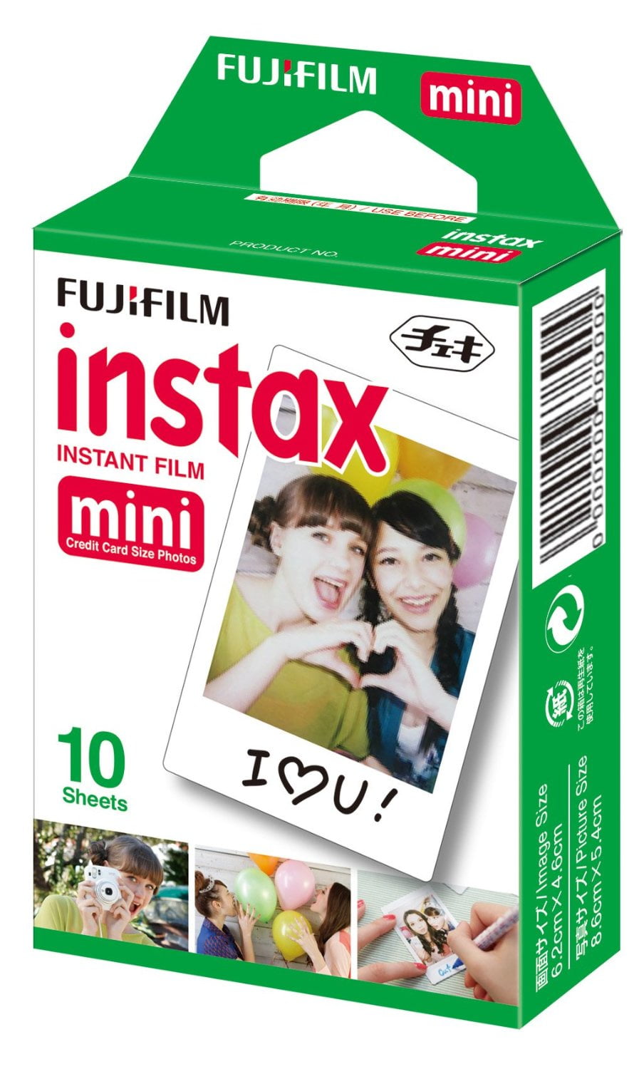 Afstudeeralbum partij Wanneer Fujifilm Instax Mini Film Single Pack 10 sheets per Pack - Walmart.com