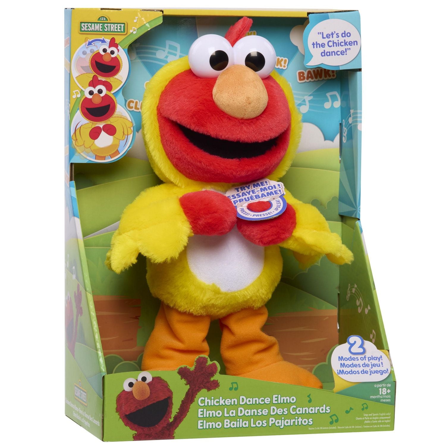 Sesame Street Chicken Dance Elmo Feature 13 inch Plush
