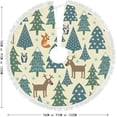 thumbnail image 5 of GZHJMY Xmas Foxes Owls and Deers Christmas Tree Skirt 48" for Indoor Outdoor Holiday Party Office Store Cupboard Decoration, 5 of 5