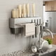 thumbnail image 5 of Portacuchillos multifuncional de pared | Estante de cocina sin taladro y soporte para palillos | Estante moderno para cuchillos y utensilios | Negro o gris, 5 of 6