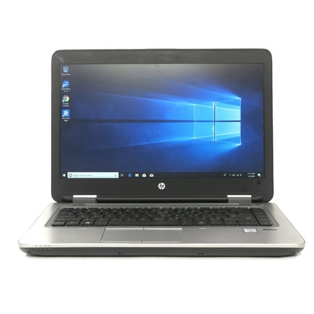 Used HP ProBook 640 G2 Laptop, 14" LCD, Intel Core i3-6100U 2.3GHZ, 8GB DDR4 Ram, 500GB HDD, Windows 10 Pro, Grade B