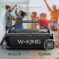 thumbnail image 3 of W-King 50W Bluetooth Speakers, IPX6 Waterproof, Deep Bass, 30H, TWS, Black, 3 of 7