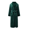 thumbnail image 3 of XINXIAOO Women's Fall/winter V Neck Solid Color Flannel Long Nightgown Wrap Towel for Women Ladies Robes Soft Women's Bathrobes Long 2x Womens Robe Small plus Size Silk Kimono Robe Womens Spa Robe, 3 of 8