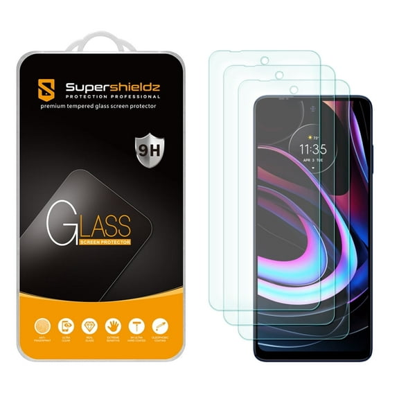 [3-Pack] Supershieldz for Motorola Edge 2021 / Motorola Edge 5G UW Tempered Glass Screen Protector, Anti Scratch, Bubble Free
