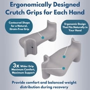 Ergo Grip Comfortable Crutch Hand Grips 2 Pieces Set, Orthotic Ergonomic Crutch Grips