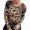 Leopard, variant on Cutting Sleeve Women Long Sleeved Solid Color T-Shirt Slim Tops