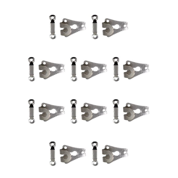 Wosthever 10 piezas de ganchos de metal para pantalones, sujetadores de galvanoplastia antioxidantes extraíbles portátiles reutilizables, vestidos, Blanco plateado 10piezas Wosthever CBP131595