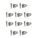 thumbnail image 3 of Yuarrent 10 piezas de ganchos de metal para pantalones, sujetadores de galvanoplastia antioxidantes extraíbles portátiles reutilizables, vestidos, Blanco plateado 10piezas Yuarrent CBP131595, 3 of 4
