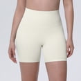 thumbnail image 2 of IWRICH High Waisted Biker Shorts for Women Tummy Control Lift Gym Workout Athletic Shorts Yoga Pants White XL, 2 of 9