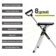 thumbnail image 4 of STEP2GOLD Ta-Da Chair Series 2 - Bastón portátil, bastón con asiento, silla plegable, bastón de senderismo, para camping, senderismo, aluminio ligero, fácil de transportar, antideslizante (34,2"/negro, 4 of 5