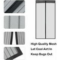 thumbnail image 4 of Magnetic Door Screen 140x220cm, Ultra-Fine Mesh, No Drilling, Black, Compatible with All Doors, 4 of 5