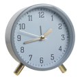 thumbnail image 1 of Quartz Alarm Clock Simple Silent Desktop Round Creative Pointer Table Clock, 1 of 5