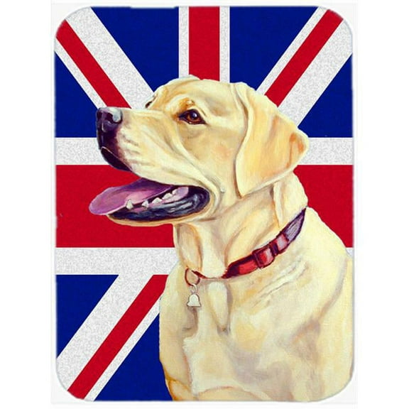 7.75 x 9.25 In. Labrador With English Union Jack British Flag Mouse Pad, Hot Pad Or Trivet