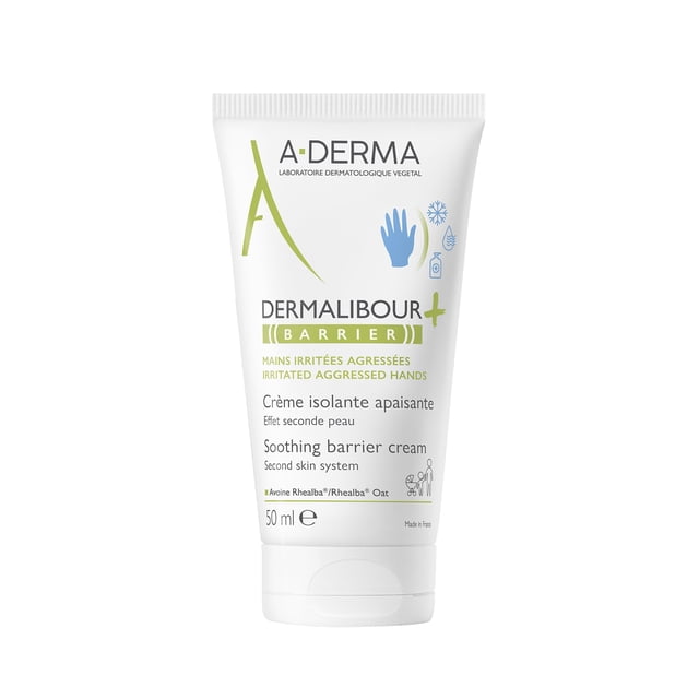 ADERMA, Dermalibour+ Crema Barrera Protectora, Sin Perfume, Protege Contra Agresiones Externas, 50 ml