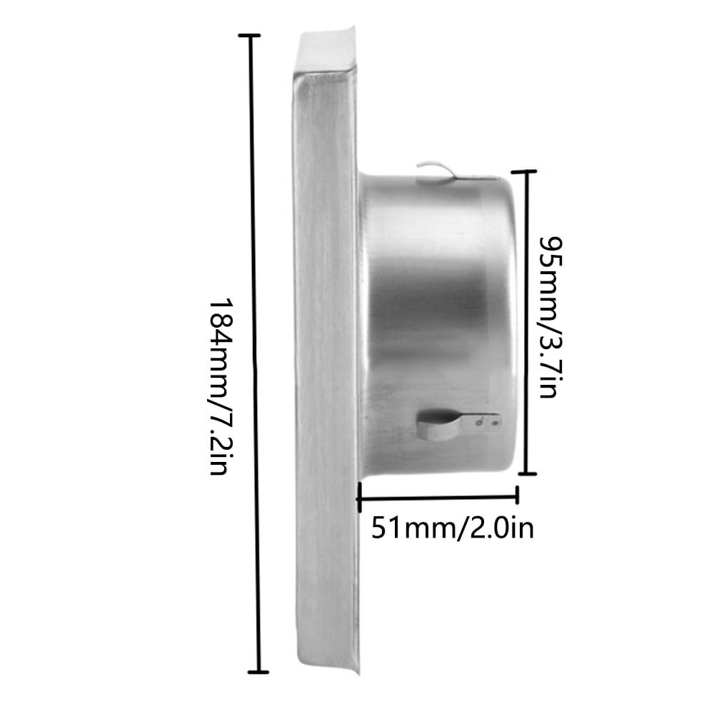 TOP-MAX 304 Stainless Steel Ventilation Grille with Movable Fins Weather Protection Outside Grille 3 Size Choice