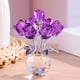 thumbnail image 1 of Adorno De Rosa De Cristal 1 piezas ramo de rosas de cristal de 4,33x3,35" Adorno decorativo de cristal transparente para decoración del hogar y regalos JASKFLY, 1 of 9