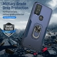 thumbnail image 5 of Xhy Moto G Power 2022 Case Military Grade Shockproof Cover Ring Holder Kickstand Support Magnetic Car Mount Dual Layer Protective Phone Case (Blue), 5 of 8