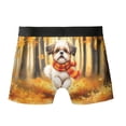 thumbnail image 2 of Welcome Fall Shih Tzu Strolling Through the Autumn Maple Forest All Over Print Boxer Briefs Underwear for Men Dad Lion Dog Lover Gifts - 12012, 2 of 6