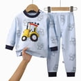 thumbnail image 4 of TOWED22 Toddler Kid Boy Clothes 2 Piece Graphic Print Long Sleeve Sweatshirt Tops Tee Elastic Waist Joggers Pants Fall Winter Outfits Clothing(Dark Blue,5-6 Y), 4 of 4