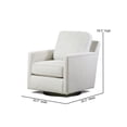 thumbnail image 5 of Fusion Furniture Hogan Cotton Transitional Fabric Swivel Glider Chair in Gray, 5 of 7