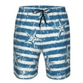 thumbnail image 4 of Kll Ocean On Striped Men'S Casual Summer Beach Shorts Hawaiian Shorts With Pockets-Xx-Large, 4 of 9