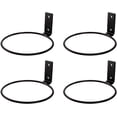 thumbnail image 1 of Fasmov - Juego de 4 soportes para macetas de 5.0 in, para montar en la pared, para colgar plantas, color negro Ormromra HMHZ727, 1 of 5