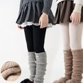 thumbnail image 6 of KAUOD Toddler Girls Thermal Leggings Fleece Thick Winter Tights Kids Stretchy Soft School Dance Casual Leggings Bottom, 6 of 7