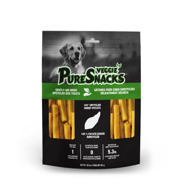 PureSnack jerky de la patate douce surcyclée pour chien