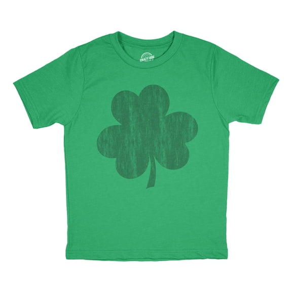 Youth Funny T Shirts Distressed Clover Awesome Cool St Patricks Day Tee For Kids