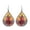 Golden, variant on Parvati Goddess Graphic Silk Thread Teardrop Dangle Earrings - Womens Fashion Handmade Jewelry Religious Accessories