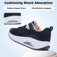 thumbnail image 5 of Womens Arch Support Walking Shoes Orthotic Fashion Sneakers Tennis Shoes for Plantar Fasciitis Pain Relief BlackRose Size 7.5, 5 of 6