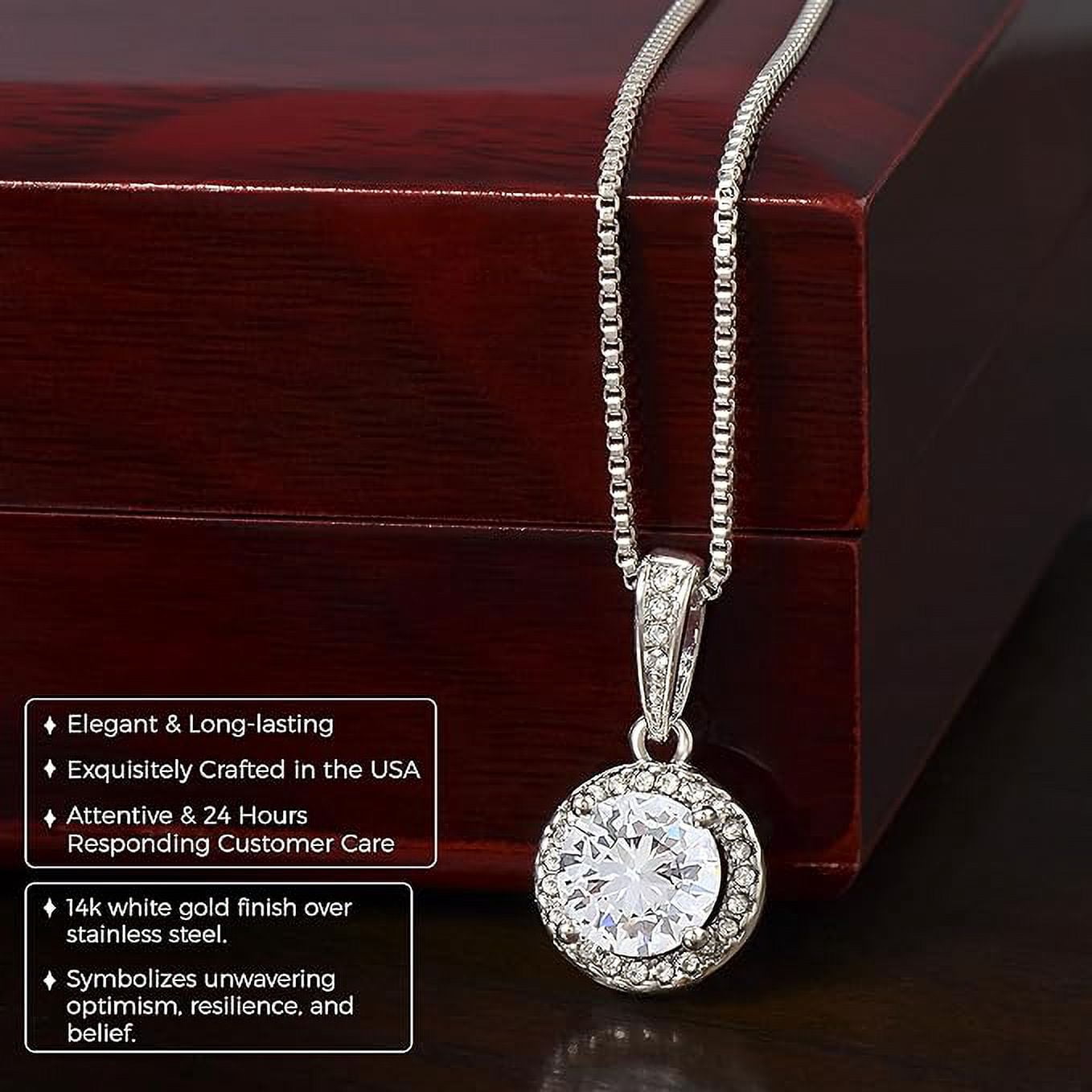 JEMINES Mothers Day Gifts, Mom Jewelry with Meaningful Message Gifts Idea from Daughter, Mother Daughter Necklace (Mother & Daughter Love, Eternal Hope Necklace)