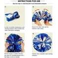 thumbnail image 6 of LINLIN 4Pcs Metallic Foil Cheerleading Pom Poms, Premium Cheerleader Pompoms Kit, Cheering Hand Flowers for Sports Cheers Ball Game Dance Fancy Dress Night Party - 6 Inches, 6 of 7