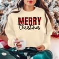 thumbnail image 5 of Christmas Trees Sweatshirt for Women Merry and Bright Christmas Shirts Xmas Holiday Party Long Sleeve Pullover Tops, 5 of 7